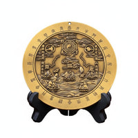 Ancient Design Shanhai Zhen Bagua Mirror Solid Cast Chinese Bagua Mirror Oxidation-Resistant Tai Chi Trigrams Ornament Long-Lasting for Homeowners, Gift Givers, Business Owners, Main Entrance, Front Door, Living Room, Office