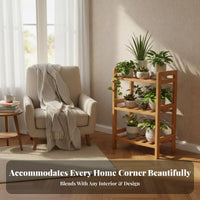 Floor-Standing Multi-Tier Plant Stand Space-Saving Design Tiered Shelf Stable frame Display Rack Indoor and Outdoor Use for Gardeners, homeowners, Book Lovers, Balcony, Living Room, Bedroom, Office