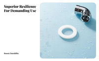 PTFE Sealing Washer Fibrous Mineral Flexible Tube Washer Leak-Resistant Faucet Strainer Gasket for Plumbers, Homeowners, Lavatory, Kitchen