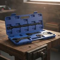 Pneumatics Fan Clutch Wrench Set Carbon-Steel Fan Clutch Wrench with Carrying Case Sturdy for Mechanics, Home Mechanics, Engine Maintenance