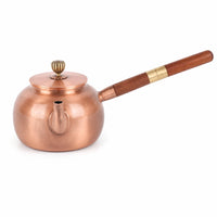 Copper Kettle Stovetop Tea Kettle Wrapped-Handle Vessel for Home