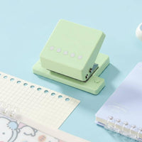 Loose-Leaf Hole Punch 6-Sheet Capacity Binding Tool Minimalist Design Office Supply for Students, School