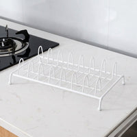 Kitchen Dish Rack and Plate Rack, Stainless Steel Single Tier Bowl Rack, Modern Minimalist Style Space Saving Cabinet and Drawer Organizer