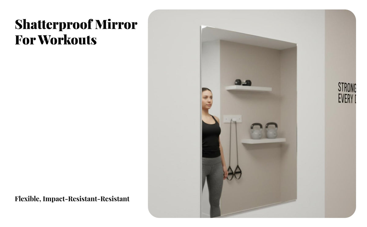 Self Full Body Mirror No Damage Walls Acrylic Full Body Mirror Easy Install Home Decor for Fitness Enthusiasts, Dancers, Dance Studio