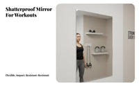 Self Full Body Mirror No Damage Walls Acrylic Full Body Mirror Easy Install Home Decor for Fitness Enthusiasts, Dancers, Dance Studio