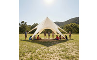 Three-Peak Star Canopy 600D Canopy Tent with Stakes Large Outdoor Tent with Pole Matte for Campers, Event Planners, Glamping, Camping