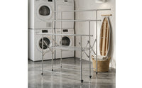 Expandable Clothes Drying Rack with Wheels Telescopic Clothes Drying Rack with Casters Collapsible Space-Saving for Families, Balcony