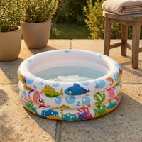 Inflatable Kiddie Pool Underwater Plants Threethree-Section Inflatable Pool portable Children's Water Toy for Outdoors, Indoors