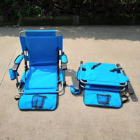 Stadium Chair with Back Support Storage Pocket Portable Stadium Chair Armrests Outdoor Seating for Pool