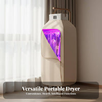 Portable Clothes Dryer Installation-No-Installation Foldable Travel Dryer Foldable Drying Machine Timer Function Laundry
