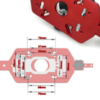 Router Base Plate with Handles Aluminum Alloy Router Base Plate with Handle Universal for Woodworkers, Hobbyist Crafters, Edge Shaping, Groove Cutting