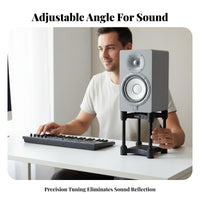 Desktop Speaker Decoupling Stand Reduces Resonance Vibration Sound-Dampening Speaker Base Improves Sound Clear Studio Speaker Stand