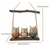Owl Wall Decor Textured Wall Hanging with Owls Artisan-Made for Entryway