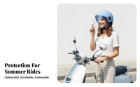 Breathable Protection Helmet Adjustable Fit Summer Helmet with Face Visor Shock Resistant Safeguarding Headwear Quick Release Buckle for Scooter Riders, Commuters, Daily Commute, Commuting, City Riding, Leisure Rides