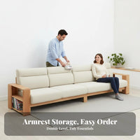 L-Shaped Storage Sofa Nordic aesthetic Sectional Couch Removable and cleanable upholstery Living Room Furniture for Families, Homeowners, Home, Lounge Area