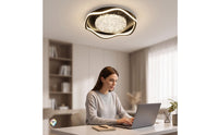 Wavy Flush Mount Ceiling Light with Acrylic Shade Eye-Protection Flush Mount Ceiling Light Minimalist Fixture Energy Efficient for Bedroom