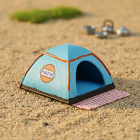 Outdoor Theme 1:64 Camping Miniature Scene Scale Model Mini BBQ Camping Set Detailed Mini Picnic and Fishing Scene Realistic Details for Collector Shelf