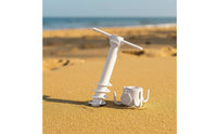 Universal Fit Beach Umbrella Sand Anchor Spiral Umbrella Anchor with Hooks Adjustable Windproof for Camping, Garden, Patio