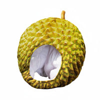 Soft Durian Head Cover Party Prop Durian Shaped Hood Hat Realistic Fruit Pattern Costume Headpiece for Parties