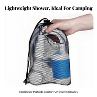 Coiled Hose Portable Electric Shower Compact Self-Priming Shower System for Camping, Travel