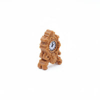 Miniature Clock with Base Vintage-Style Dollhouse Clock Ornate Decoration for Collectors, Hobbyists, Desktop Display, Room Vignettes