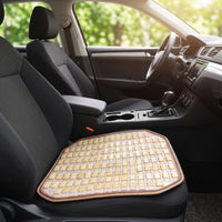 Car Seat Cushion Non-Sweat Bamboo Car Seat Pad Natural Flat for Drivers, Road Trips