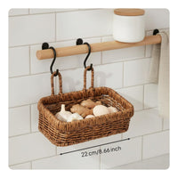 Wall Hanging Storage Basket Versatile Wall Hanging Woven Basket Lightweight Handwoven Storage Bin for Entryway, Washroom