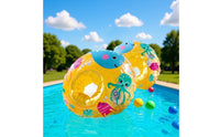 Waterproof Arm Bands with Sea Creature Motif Easy to Inflate Inflatable Arm Rings Portable Swim Rings Compact for Toddlers