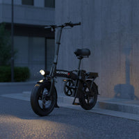 National Standard Compliant Folding Electric Bike Multiple Riding Modes Folding Electric Bicycle Long Range Foldable Electric E-Cycle Paired Disc Brakes for Commuters