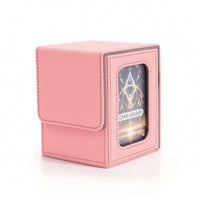 Soft Trading Card Box with Window Compact Card Storage Box with Closure Sturdy Organized for Gamers, Desk Display