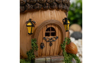 Solar Acorn House Automatic On/Off Lighted Magical Dwelling Weather Resistant Acorn Garden Figurine for Yard, Patio, Balcony