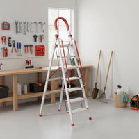 Stainless Steel Step Ladder Foldable Multi-Tiered Household Ladder Space Saving