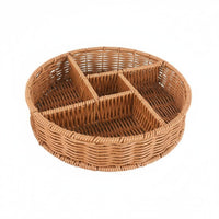 Sturdy Imitation Rattan Snack Basket Rustic Design Woven Fruit and Bread Basket Multi-Purpose for Shopkeepers, Caterers, Parties