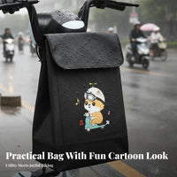 Large Capacity Waterproof Handlebar Bag Easy Installation Electric Scooter Front Bag Multi-Use for Commuters, Students, Commuting, Shopping