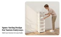 Space-Saving Multi-Layer Shoe Rack Adjustable Shelves Narrow Shoe Vertical Organizer Easy Assembly Household Storage Sturdy for Apartment Dwellers, Homeowners, Small Areas, Entryway, Hallway, Bedroom