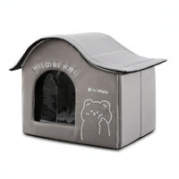 Textile Pet Shelter Padded Pet Cooling House Dog Kennel Indoor for Cats, Living Room, Bedroom