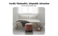 Nordic design Long Ottoman Bench Sturdy Metal Legs Shaped Ottoman Upholstered Surface Footrest Stool Minimalist Design for Apartment Dwellers, Interior Designers, Living Room, Clothing retail availablelet, Bedroom, Entryway