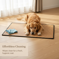 Pet Cooling Mat for Cats and Dogs, Summer Rattan Ice Silk Pad