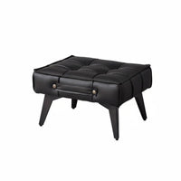 Light Luxury Design Round Upholstered Ottoman Multi-Functional Low Stool space-saving Size Footrest Padded Seat for aestheticaware Individuals, Apartment Dwellers, Homeowners, Living Room, Entryway, Bedroom, Vanity Area