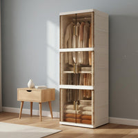 Foldable Clothes Wardrobe Installation-No-Assembly Bedroom Furniture Large
