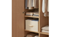 Cloth Storage Box Soft-Sided Storage Box with Handle Closet Organizer Space-Saving Container Reinforced Seams for Wardrobe