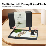 Desktop Tranquil Fantastic Gift Small Meditation Sand Set Mindful Relaxation Meditation Sand Tray Set for Meditators, Office Workers, Desk, Home