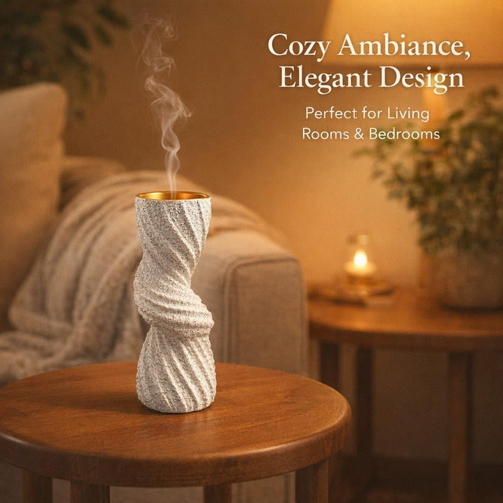 Minimalist Black Tabletop Aroma Holder, Resin Fragrance Burner, Simple Modern Decorative Burner, Air Purification Supplies, Desktop Ornament