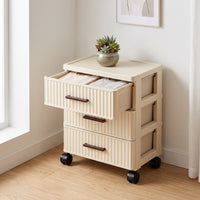 Drawer Nightstand with Storage Shelf for Bedroom