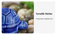 Fish Tank Decoration Glazed Finish Micro Landscape Ornament High-Temperature Fired Ceramic Turtle Figurine for Bonsai Enthusiasts, Terrarium, Desktop
