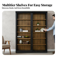 Multi-Tier shelving unit Vintage thesign Display Cabinet Large Capacity Shelving Unit for Home thecorators, Office Workers, Living Room, Library, Bedroom