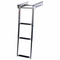 Under Platform Extending Ladder Rust-Resistant Step Extending Boat Ladder Rust-Resistant for Yacht