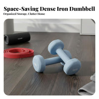 2 Pieces Fixed-Weight Dumbbell Pair firm-solid center Construction for Home Gym, Adults