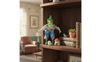 Porcelain Clown Doll Collectible Item Handmade Porcelain Clown Doll Detailed Decorative Piece Decoration for Collectors