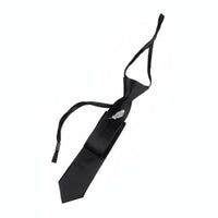 Crown Embroidered Tie Easy to Wear Fastener Necktie Pre-Tied Slim Tie Fashionable Design Pre-Tied Slim Necktie Wrinkle Resistant